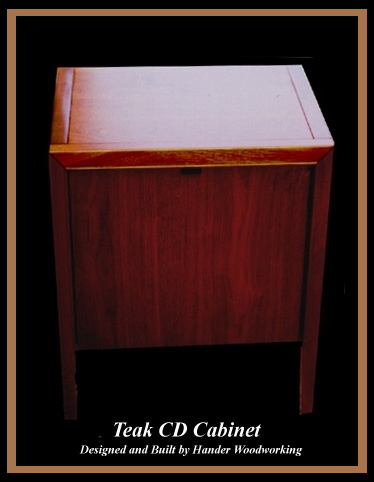 Teak CD Cabinet, Hander Woodworking