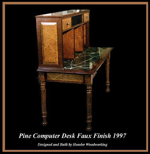 Computer Desk, Hander Woodworking