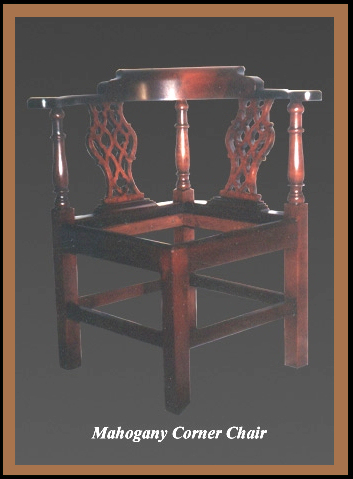 Mahogany Corner Chair Hander Woodworking