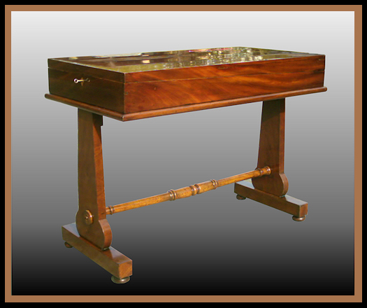 Cuban Mahogany Game Table, Hander Woodworking