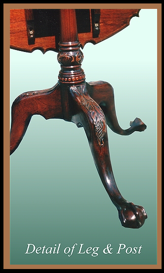 African mahogany piecrust table