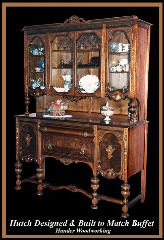 Birch & Walnut Hutch, Hander Woodworking