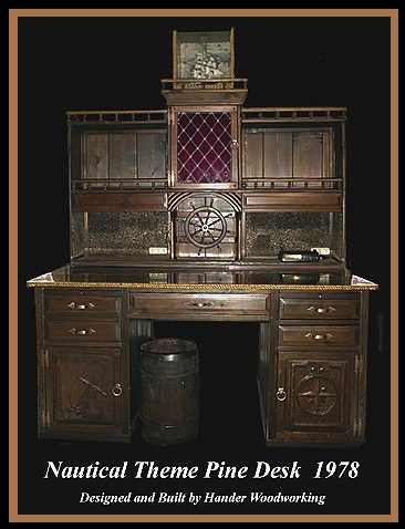 Nautical Theme Desk, Hander Woodworking