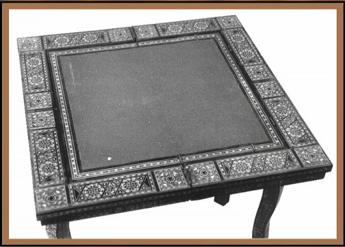 Middle Eastern Game Table, Hander Woodworking