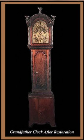 Restored Grandfather Clock, Hander Woodworking