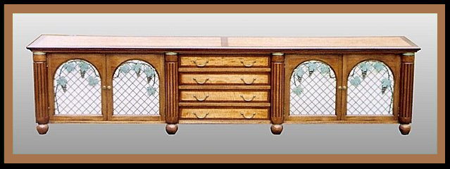Mahogany and Aningeria Credenza 2