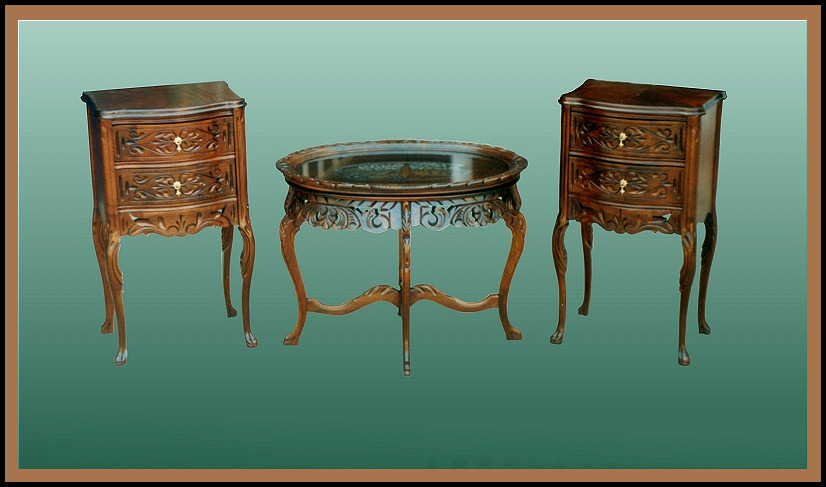 Walnut Living Room Set, Hander Woodworking